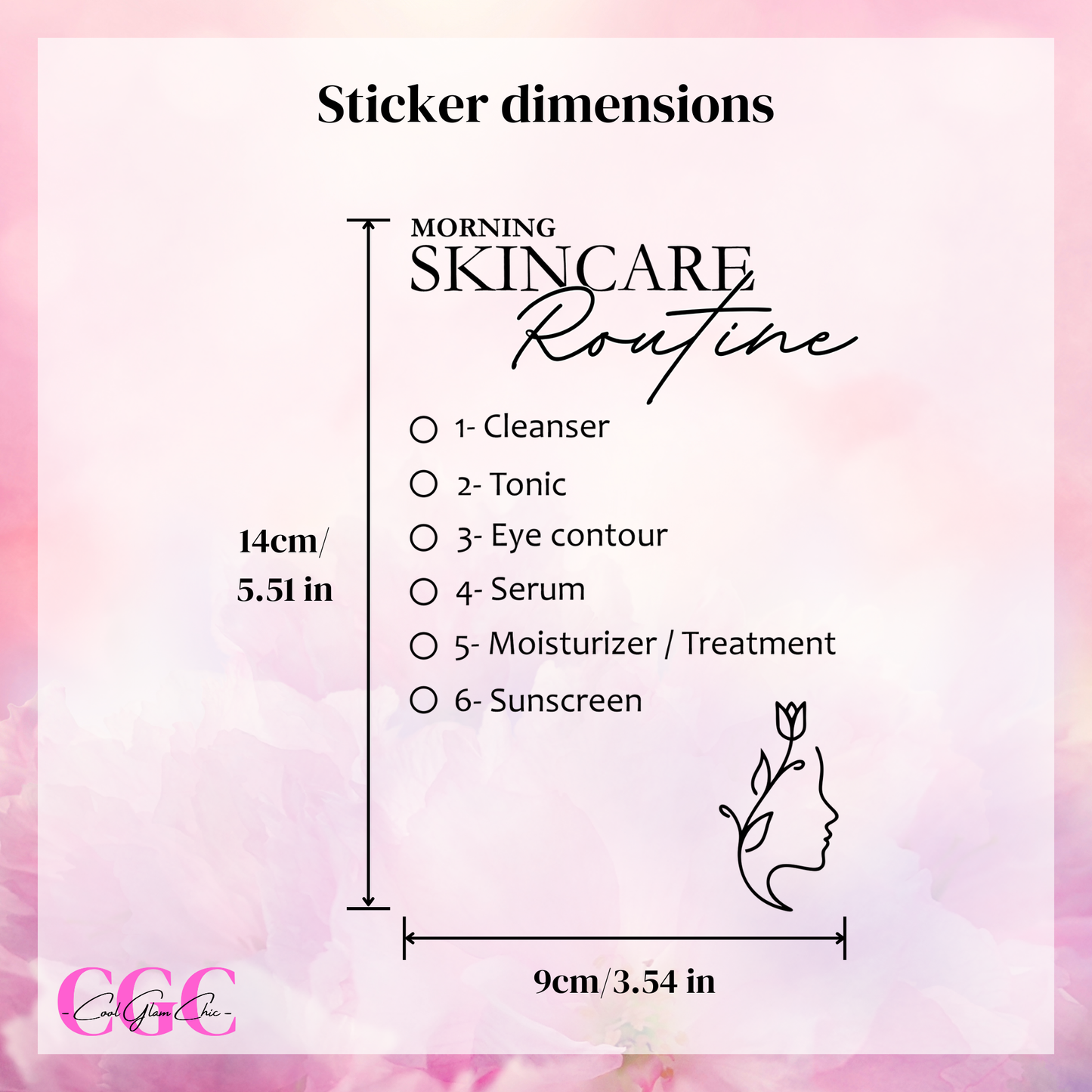 Skincare & Routine Stickers – Morning & Evening Options in English or Spanish