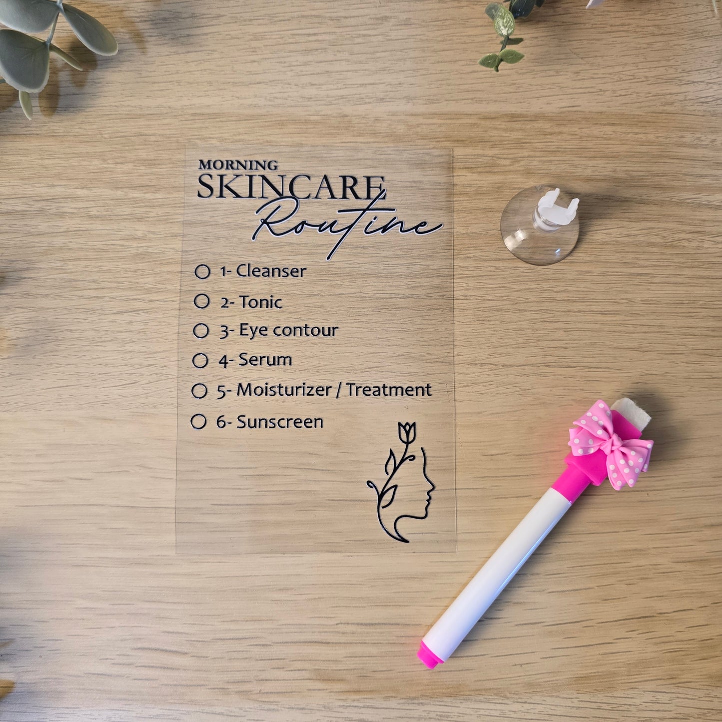 Skincare & Routine Stickers – Morning & Evening Options in English or Spanish