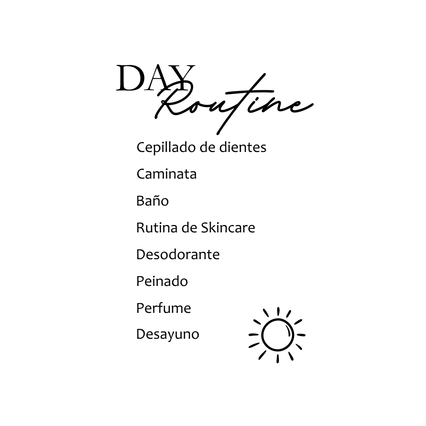 Skincare & Routine Stickers – Morning & Evening Options in English or Spanish