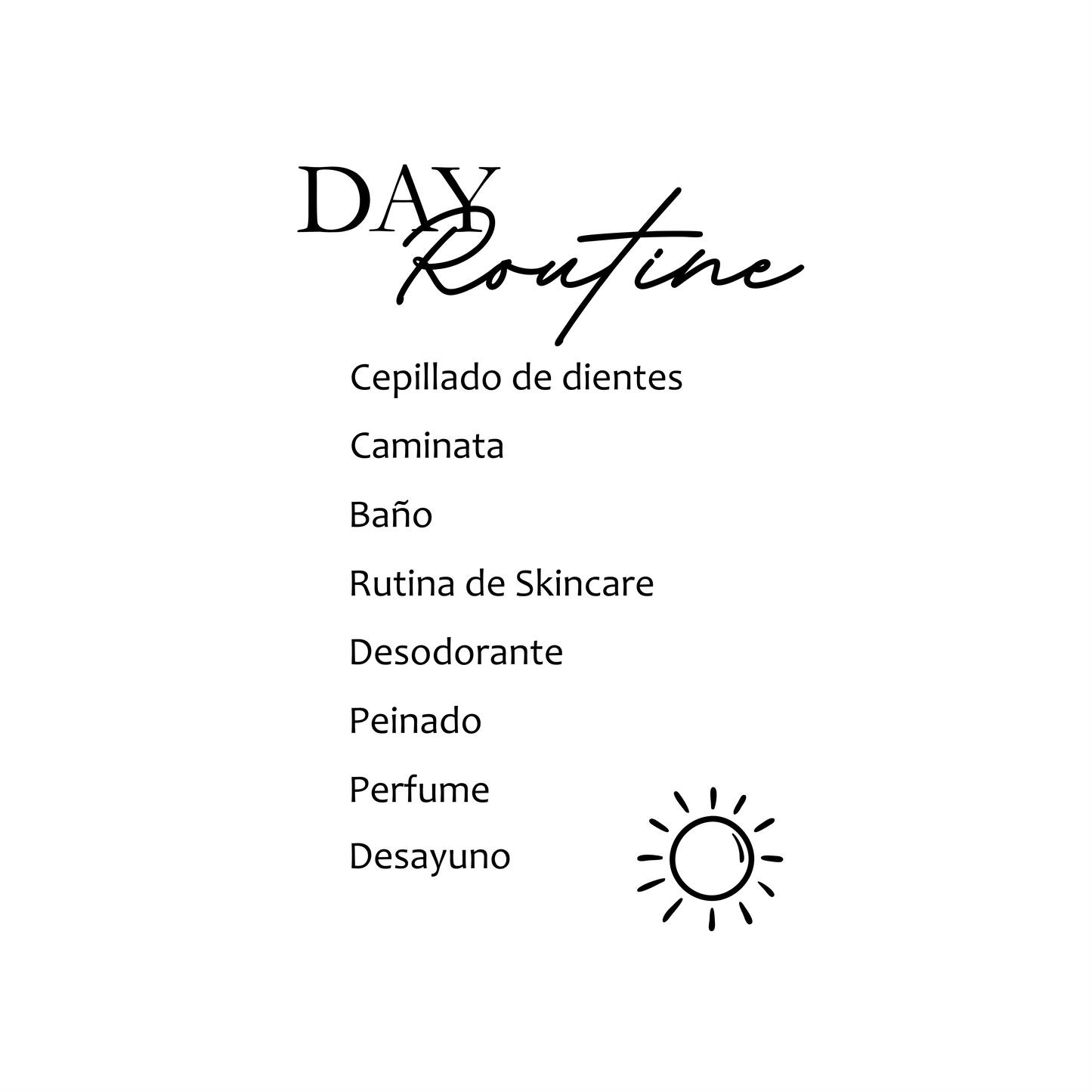 Skincare & Routine Stickers – Morning & Evening Options in English or Spanish